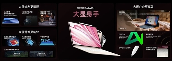 3.4K掌上巨幕！TCL华星独供OPPO Pad 4 Pro屏幕